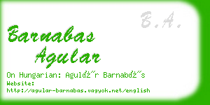 barnabas agular business card